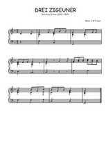 Téléchargez l'arrangement pour piano de la partition de Drei Zigeuner en PDF